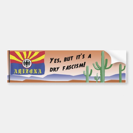 AZ-Es ist trockener Faschismus Auto Sticker