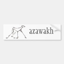 Azawakh Autoaufkleber-Entwurf durch David Moore