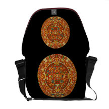 Aztekische Kalender-Stein-Rickshaw-Bote-Tasche Kuriertaschen