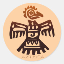 AZTEKISCHER ~ Vogel-Geist Runder Sticker
