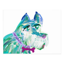 azuredog postkarte