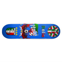 Azzurri Blau, Italien-Plattenball Calcio Skateboar Individuelles Deck