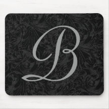 B:: Elegante Mausunterlage des Monogramm-B Mousepad