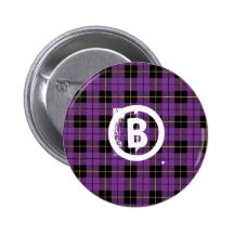 "B" kariert Anstecknadelbutton