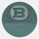 b runder sticker