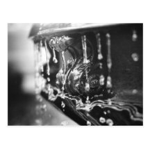 B&W Brunnen-Postkarte