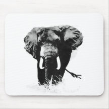 B&W Elefant Mauspad