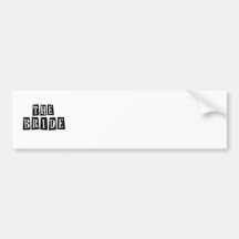 B&W Retro Briefmarke - die Braut Auto Aufkleber