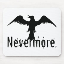 B&W Stammes- Rabe nie wieder Mousepad
