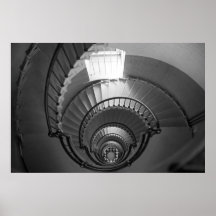 B&W Wendeltreppe Posterdruck