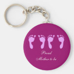 Baby-Abdrücke (Mädchen-Zwillinge) Schlüsselbänder