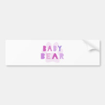Baby bear - pink bumper stickers