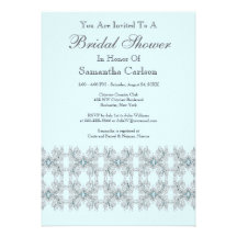 Baby-Blau-Juwel-Spitze-Hochzeit Individuelle Ankündigskarten