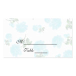 Baby-Blau-Rosen weißes Blumenmuster Placecards Visitenkarten
