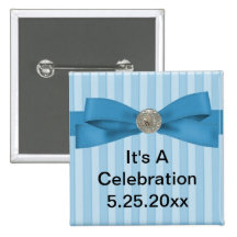Baby-blaue Streifen-Eleganz-Revers Anstecknadelbuttons