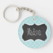 Baby Blue Circles; Vintage Chalkboard Key Chains