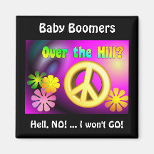 Baby Boomer Magnet - Psychodelic Kühlschrankmagnet