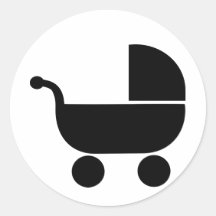 Baby-Buggy Runder Aufkleber