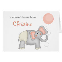 Baby-Elefant-Babyparty-Anmerkungs-Karte