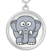 Baby-Elefant-Cartoon-Halskette