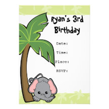 Baby-Elefant-Süsse Einladungen