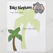 Baby-Elefant-Süsse Vollfarbige Flyer
