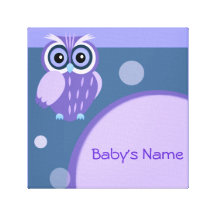 Baby-Eulen-Kinderzimmer-Dekor Gespannte Galeriedrucke