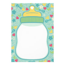 Baby-Flaschen-Babyparty-Einladungen