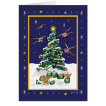 Baby-gelbe Drache-Weihnachtskarte