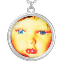 Baby-Gesichts-Halskette, Schmuck-Sterlingsilber üb