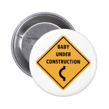Baby-im Bau Knopf Button