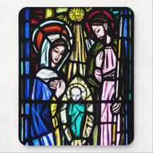 Baby-Jesus-Buntglas von St Michael Kirche Mauspad