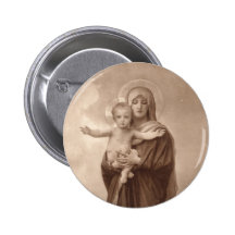 Baby Jesus und Mutter Mary Anstecknadelbuttons