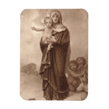Baby Jesus und Mutter Mary Flexibler Magnet