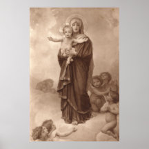 Baby Jesus und Mutter Mary Posterdruck