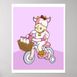 Baby-Kuh-ReitKinderzimmer-Plakat