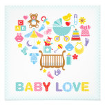 Baby Love Heart Shower Invitation einladungen