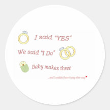 Baby macht 3 runde sticker