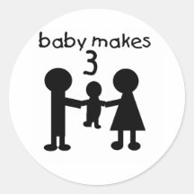 Baby macht drei aufkleber