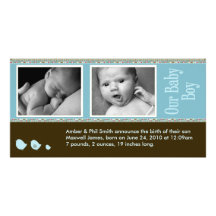 Baby-Mitteilungs-Foto-Karte Individuelle Foto Karten