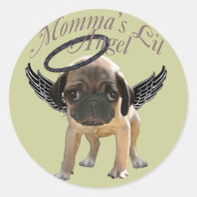 Baby-Mops-Engel Runde Aufkleber