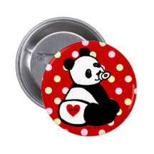 Baby-Panda-Cartoon Buttons