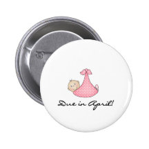 Baby passend im April Anstecknadelbutton