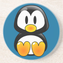 Baby Penguin Tux-Sandstein-Untersetzer