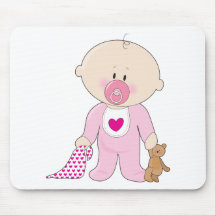 Baby Soother Mädchen Mousepad