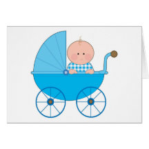 Baby-Spaziergänger Grußkarte