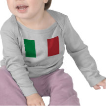 Baby-T-Shirt mit Flagge von Italien