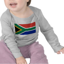 Baby-T-Shirt mit Flagge von Südafrika
