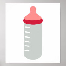 Babyflasche Posterdruck