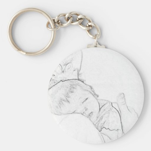 Babymutter-Weiß keychain Schlüsselbänder